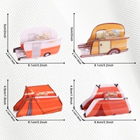 Nouvel Arrivage Pince à Cheveux Requin Motif Tente de Camping et Camping-car, Accessoire pour Chignon ou Coiffure Relevée pour Femme, Logo Personnalisé