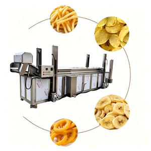 Máquina automática eléctrica para freír aperitivos: patatas fritas, donuts de pescado, snacks de maíz, cacahuetes y frutos secos. Freidora continua de lotes para frutos secos. - Product Image 1