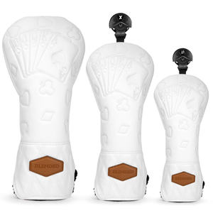 Livraison Rapide – Housse de Protection Personnalisée pour Driver de Golf – Housses de Tête de Club de Golf en Cuir – Housses de Tête de Club de Golf pour Bois de Fairway, Hybrides, UT – Blanc - Product Image 1