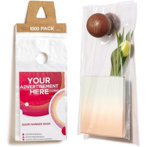 ถุงแขวนประตู 6x12 นิ้ว พลาสติกกันน้ำ แพ็ค 1000 ใบ ถุงโปรโมชั่น - Product Image 1