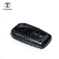 Étui pour clé de voiture en carbone, housse en fibre de carbone pour clé de voiture Toyota Land Cruiser Camry Crown