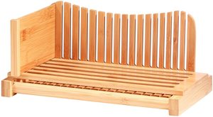 Rebanador de Pan Plegable de Bambú, Rebanador de Pan Manual con Bandeja Recolectora de Migas, Tabla de Cortar de Madera, Tabla para Pan - Product Image 3