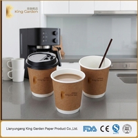 Gobelets en papier jetables à paroi simple personnalisables avec logo pour boissons chaudes, pour les cafés, avec différentes tailles de diamètre