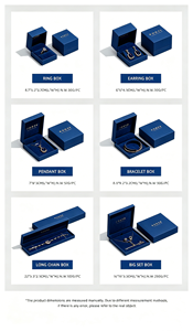 FORTE Hot-sale Blue Luxury Leatherette Paper Ring Custom Jewelry Packaging <strong>Boxes</strong> Custom logo Jewelry Box - Product Image 3