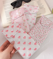 Nouveau sac de rangement personnalisé pour lunettes, sac à cosmétiques à motif floral pour filles, sac à lunettes léger, sac à maquillage portable à fleurs pour filles