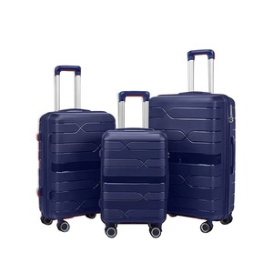 Ensembles de bagages 3 pièces en PP avec logo personnalisé étiquettes en cuir pour chariot à grande couronne contemporaine de 24 pouces - Product Image 5