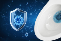 Ensemble moderne monobloc en céramique pour toilette et lavabo avec double chasse d'eau au sol pour salle de bain de villa