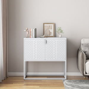 <span class=keywords><strong>Buffet</strong></span> en acier pour salon, armoire de rangement de cuisine avec 2 portes, meuble bar à café en métal pour salon - Product Image 1