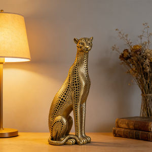 Scultura Moderna di Animale in Resina, Statua di Leopardo per <span class=keywords><strong>Arredamento</strong></span> Casa, Statuette di Animali - Product Image 6