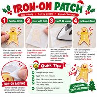 Patch brodé de Noël en gros, motifs Père Noël, renne, bonhomme de neige, sapin, pain d'épices, mignon, thermocollant ou à coudre