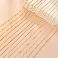 Collier chaîne en acier inoxydable couleur or Myshape pour femme, style minimaliste, maillons cubains, trombones, serpent torsadé, bijoux de mode, vente en gros