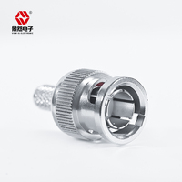 Cable RG59 de alta calidad 75-4 BNC conector macho duradero 75 Ohm impedancia cobre contacto adaptador estándar para aplicaciones RF