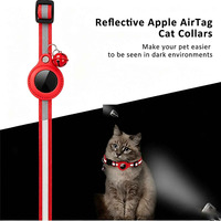 Traceur anti-perte pour animaux de compagnie Petora, double système iOS et Android, avec localisateur réfléchissant nocturne, collier pour chat et chien