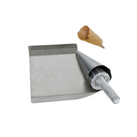 Outil manuel pour faire des cornets de gaufres en silicone de qualité alimentaire et en acier inoxydable, outil pour faire des cornets de crème glacée, rouleau pour cornets de gaufres