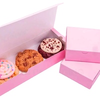 Boîtes en carton ondulé écologiques imprimées sur mesure avec impression UV pour cupcakes, muffins, scones et pâtisseries (taille personnalisée disponible)
