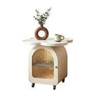 Table d'appoint mobile en fer forgé motif trèfle à quatre feuilles, meuble de rangement créatif pour canapé et chevet, armoire d'appoint pour chambre à coucher