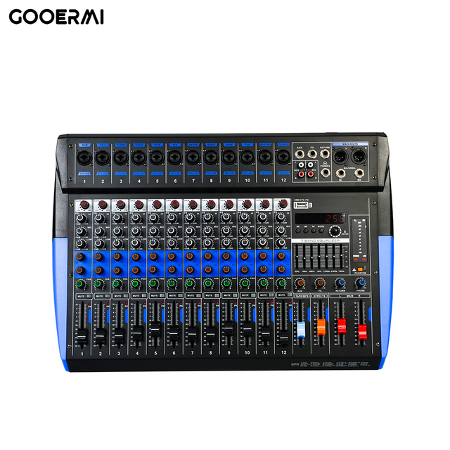 GMC-KM12 Dj Controller Mixer Audio Sound Mixing Table Card Professional 99 DSP Effects Interface Console  Equipment 12 Channel