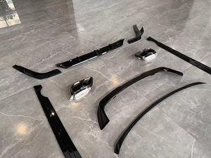 X7 G07 kit LCI Aero nero lucido diffusore posteriore minigonne laterali con labbro anteriore spoiler G07 LCI kit aero con punte di scarico - Product Image 5