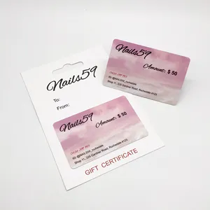 Aangepast Afdrukken Pvc Gift Card Met Papier Kaarthouder