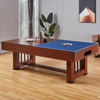 Nouvelle table de billard multifonctionnelle 3 en 1 de 8 pieds au design moderne avec poches en plastique personnalisables et accessoires