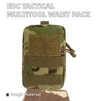 Pochette Molle en nylon multifonctions tactique EDC durable pour l'extérieur avec fermeture à glissière, accessoire de chasse et pochette de ceinture durable