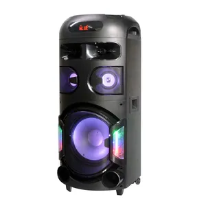 便携式DJ低音音频扬声器系统12英寸多功能可充电手推车扬声器，带低音炮
