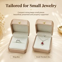 Boîte d'emballage de bijoux en or champagne octogonale, étui en cuir PU avec logo personnalisé pour collection de bijoux haut de gamme