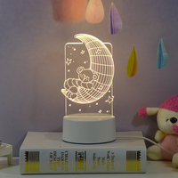 Lampe de bureau créative moderne pour salon, veilleuse LED 3D stéréo en forme de cœur pour fille, lumière blanche chaude, rêve romantique, alimentation USB, petite taille