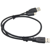 Cable Coaxial de PVC Personalizado, Doble USB 3.0 a Tipo C, para Altavoz/Micrófono/Computadora