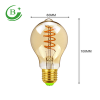 Lampe à filament LED E27 B22 A60 RC la plus abordable, ampoule à filament LED blanc chaud 2200K