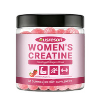 Gummies de créatine monohydrate pour femmes OEM 5000mg – Complément énergétique pré-entraînement sans sucre avec collagène et BCAA
