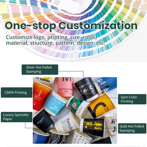 Custom Print Luxury Disposable 16oz Specialty <strong>Paper</strong> Colorful Coffee <strong>Cups</strong> Gold Double Wall <strong>Paper</strong> <strong>Cups</strong> with Lid - Product Image 5