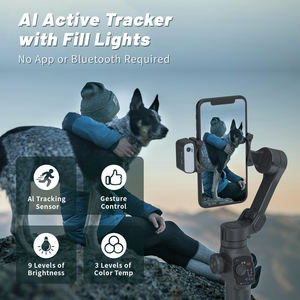 Stabilisateur de téléphone intelligent pliable à main AI L9, best-seller 2025, avec extension intégrée pour les réalisateurs de films, les vloggers vidéo - Product Image 4