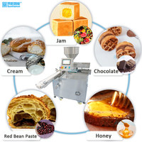 Ligne de production de machines de formage par injection automatique semi-automatique nouvelle génération à haute capacité pour pâte feuilletée, choux, crème pâtissière et gâteaux