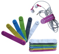 Pince multifonctionnelle en métal et en silicone avec aimant puissant Pince pour enrouleur d'écouteurs en papier de gel de silice Support pour téléphone Organisateur de câbles