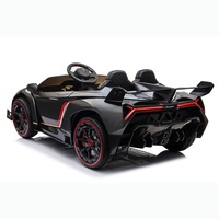Voiture électrique pour enfants sous licence, batterie rechargeable 12V, Bluetooth et musique, télécommande 2.4G