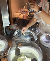 Tofu G Gelato Shop, vitrine haut de gamme à 6 pots et 6 cylindres MILES GALAXY PRO V6, parfaitement combinée, tout en un pour la fabrication de gelato