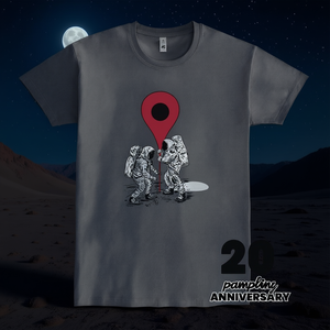 T-shirt We Were On The Moon grigia, edizione 20° anniversario - Product Image 3