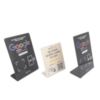 Soporte acrílico NFC con Google Review QR Code Table Display Hub Mini RFID Tag 13,56 MHz Interfaz de comunicación Tienda de revisión