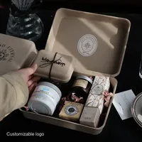 Eco-friendly Molded Paper Pulp Gift Box Biodegradable Customized Soap Packaging Box with Hemp Rope and Sleeve for Party Favors