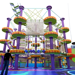Aoleao Aire de Jeux Intérieure Personnalisée Turbo avec Toboggan Multiple, Plateforme de Saut, <span class=keywords><strong>Trampoline</strong></span> d'Escalade <span class=keywords><strong>pour</strong></span> Enfants, Jeux Souples Certifiés CE TUV CPC - Product Image 3