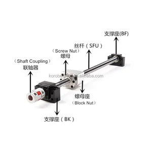 good quality sfu1604 sfu1605 sfu2005 sfu2505 sfu3205 sfu3210 cnc ball screw nut ball screw