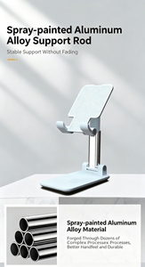 Durable Portable Phone & Tablet Stand <b>Holder</b> - Foldable Design Adjustable Height & Angle Universal for Smartphones & E-Readers - Product Image 5