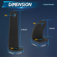 2PCS Support supérieur 2PCS Support inférieur en forme de L pour barre de lumière LED mince à profil bas