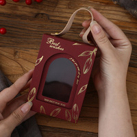 Boîte cadeau créative portable en papier artistique rectangulaire pour fiançailles chinoises, boîte à bonbons de mariage, modèle Little Red Riding Book Same Return