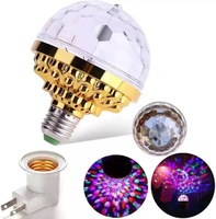 Ampoules LED Disco RGB COYOLED, boule rotative dorée, lampe de bar KTV, éclairage de fête coloré rotatif