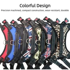 Preço de Fábrica Atacado Arnês Ajustável Personalizado para Animais de Estimação Respirável Grande Sem Puxar para Cães e Gatos Simples 100% Nylon - Product Image 1