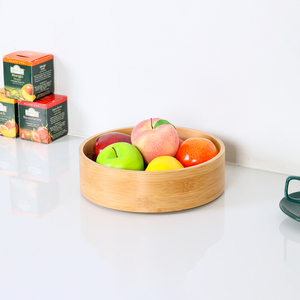 10 inch Vòng tre xoay bàn xoay gia vị tổ chức lười biếng <span class=keywords><strong>Susan</strong></span> cho tủ bàn hoặc phòng đựng thức ăn - Product Image 2