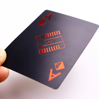 Cartes à Jouer de Haute Qualité Entièrement Dorées, Cartes de Poker Personnalisées, Cartes à Jouer Imprimées en Noir et Rouge