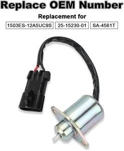 วาล์วโซลินอยด์ตัดน้ำมันเชื้อเพลิงเครื่องยนต์รถขุด 12V DC 25-15230-01 SA-4561-T อะไหล่เครื่องจักรก่อสร้าง - Product Image 1